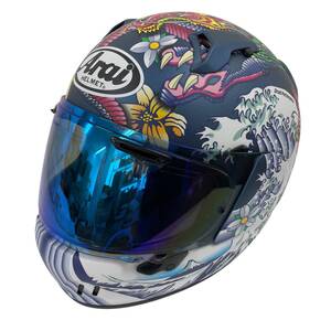 【美品】 ARAI アライ XD ORIENTAL エックス・ディー オリエンタル 和柄フルフェイスヘルメット　※ミラーシールド付き XSサイズ 15031-100