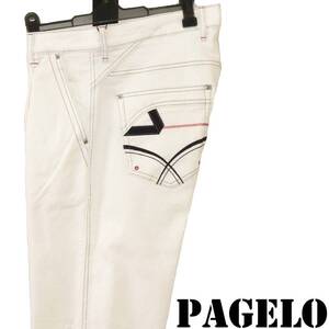 ★PAGELO★SALE タック付きデニム【白W100㎝】秋冬モデル 25510107A パジェロ