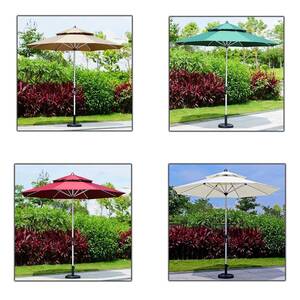 Patio Umbrella Outdoor Umbrellas Market Table Umbrella, Heavy Duty Sunbrella Parasol, for Garden, Lawn, Pool, No base, Multi