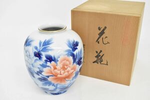 深川製磁 宮内庁御用達 花瓶 共箱 花器 壷 花生 オブジェ 骨董