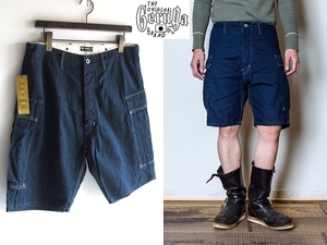 新品タグ付 GERUGA ゲルガ 2018SS GR-P-94 CARGO HARF PANTS デニム カーゴハーフパンツ W30 インディゴ 元ケルトアンドコブラ CELT&COBRA