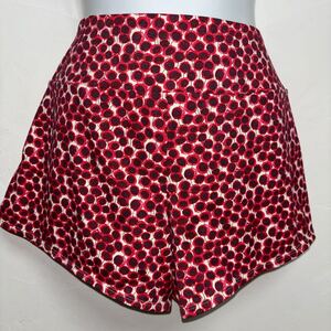 ♪美品♪Reir レディース水着 ボトムス ショートパンツ 豹柄レッド サイズL