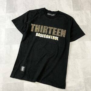 【美品】THIRTEEN JAPAN サーティーンジャパン　　スタッズ半袖Tシャツ プリントTシャツ ブラック　コットンTシャツ　サイズ42