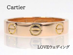 Cartier カルティエ Au750 LOVEウェディング リング #50 ピンクゴールド