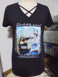 Avail Mode　Vネック　Tシャツ　L　黒