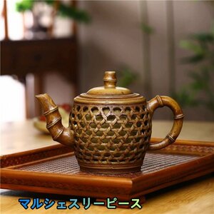 極細工 旧蔵 宜興紫砂壺 名家手作壺 茶壺 在銘 煎茶道具 茶具 茶道品 置物 擺件 中国美術 装飾 収蔵 コレクションY38311