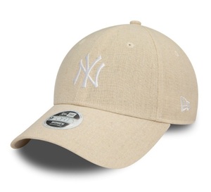 NY ヤンキース MLB ★ New Era 麻 ベージュ キャップ A