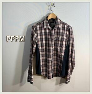 ■PPFM ペイトンプレイス■フェイクレイヤード チェック長袖シャツ 長袖: M☆BH-328