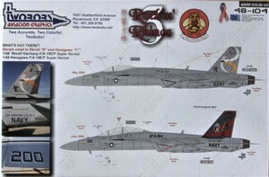 Two-Bobs decal 48-104 　トゥーボブスデカール　F/A-18E/F Rockin