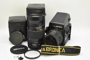 ZENZA BRONICA GS-1 ZENZANON-PG 100mm F3.5 250mm F5.6 ブロニカ 中判 望遠 レンズ セット フィルムカメラ ケース付き //Ku142101