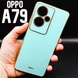 OPPO A79 5G パステルカラー スマホケース ミントグリーン