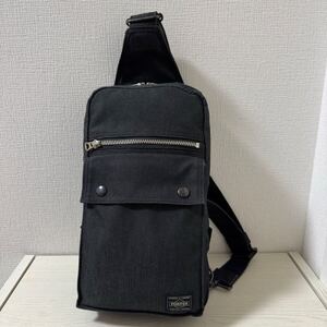 【美品】定価33,000円　PORTER ポーター スモーキー SMOKY ボディバッグ 592-07531 ブラック　黒　ワンショルダーバッグ　ウエストバッグ