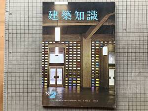 『建築知識 第5巻第2号 1963年 東京オリンピック・施設探訪2』加藤隆 国立競技場・屋内総合競技場／丹下健三・駒沢 他 建築知識社 20497