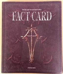 Fate/stay Fact card limited edition バインダー /TYPE-MOON/武内崇/奈須きのこ/セイバー/遠坂凛/間桐桜/イリヤ/ライダー/