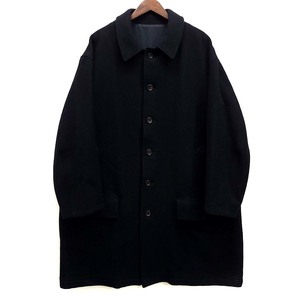 ヨウジヤマモトプールオム YOHJI YAMAMOTO POUR HOMME ウール ナイロン オーバーサイズ ロング コート ステンカラー ブラック 1993AW 90s