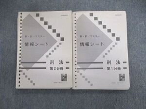 VT01-021 伊藤塾 司法書士 新・択一マスター 情報シート 刑法 第1/2分冊 計2冊 ☆ 030S4B