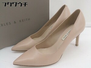 ◇ ◎ CHARLES & KEITH チャールズ＆キース ポインテッドトゥ パンプス ヒール サイズ35 ピンクベージュ系 レディース