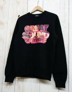 ヒステリックグラマー　HYSTERIC GLAMOUR ＊スウェット　トレーナー 　裏起毛 　GREAT SOUND OF フォトプリント ＊S size ＊BLK　0253CS09