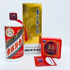 【TJ2282a】【未開栓 古酒】 貴州茅台酒 マオタイ酒 500ml 53％ 約958.5g 天女ラベル 2024 箱・ミニグラス付 中国酒 白酒 MOUTAI KWEICHOW