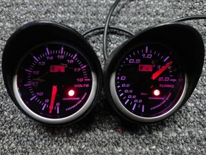 『psi』 Autogauge オートゲージ 約52φ ブースト計 ＆ 電圧計