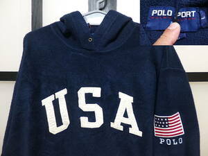 90s ポロスポーツ USA ロゴ フリース パーカー USA製 / 90年代 POLO SPORT RALPH LAUREN ラルフローレン ビッグシルエット fleece