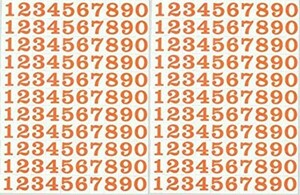 /防水 ナンバー ステッカー 2点 セット 数字 スマホ タブレット ルーム ナンバー ネーム ヘルメット ロッカー ラジコン ポスト TSS-106DX2