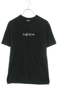 シュプリーム スワロフスキー Tシャツ Swarovski Box Logo Tee サイズ:S スワロフスキーボックスロゴTシャツ 中古 SB01