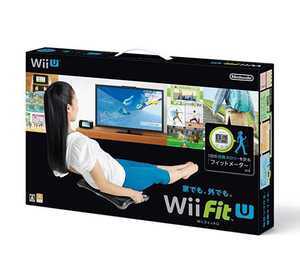 動作品 / Wii Fit U バランスWiiボード (クロ黒) + フィットメーター (ミドリ) セット ※箱なし / 匿名配送