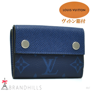 ルイヴィトン 財布 三つ折り ディスカバリー コンパクトウォレット タイガラマ コバルト M67620 LOUIS VUITTON 美品