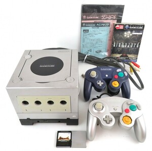 任天堂 GAMECUBE ゲームキューブ 本体 コントローラ AVケーブル ソフト バイオハザード ポケモンコロシアム メモリーカード 説明書0606-031