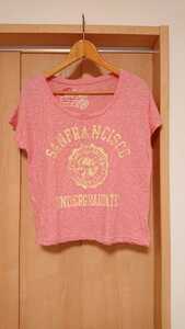 美品 LISTEN HEARTBEAT Disney ミッキ－ ピンク Tシャツ M～L 半袖Tシャツ コットン100％ 