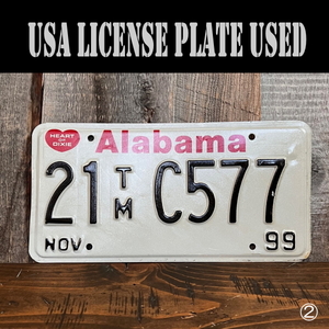 本物 中古（傷や汚れあり）USA LICENSE PLATE アメリカナンバープレート USED No2