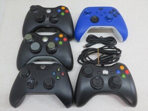 5台セット★Microsoft 1914/1403/1537 コントローラー Xbox用 ワイヤレス/有線 マイクロソフト USBケーブル付き USED 13468★！！