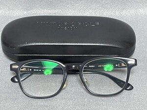 ★ viktor & rolf ヴィクター ロルフ 度入り セルフレーム 黒 ブラック メガネ ケース 眼鏡拭き付 ★ 70-0125-3 50□20 145 ★ 松1306 三