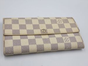 372767【1円スタート】Louis Vuitton ルイヴィトン N61735 ダミエ アズール ポルトフォイユ・サラ NB4097 財布 ウォレット