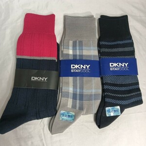 DKNYダナ・キャラン　靴下　25〜27cm　3足組　未使用