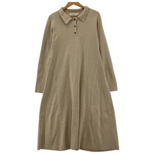 MOUSSY マウジー ニット フレア ワンピース size1/ベージュ