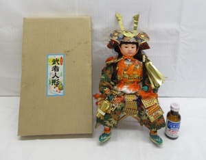 01Y041 【 長期保管・中古品 】 五月人形 鎧兜子供大将飾り 端午節句 腰掛大将 八号 武者人形 現状渡し 売り切り