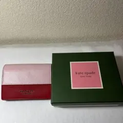 kate spade パスケース ピンク/レッド