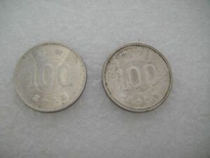 100円　銀貨　稲穂　2枚　S36・39年