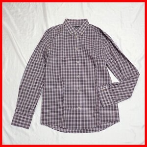 ★美品 A.P.C./アーペーセー 長袖 ボタンダウンシャツ メンズXS/ダークネイビー系/チェック柄/コットン100%&1188800035