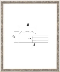 デッサン用額縁 UVカットアクリル付 8222 大衣 シルバー