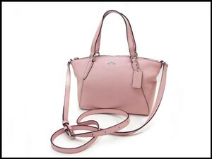 COACH コーチ レザー ミニ 2Way バッグ F27596 ピンク 未使用品