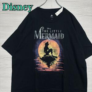 【タグ付き】Disney ディズニー　リトルマーメイド　アリエル　Tシャツ　2XLサイズ　半袖　海外　ゆったり　オーバーサイズ　一点物