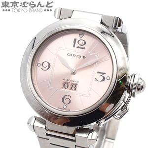 101724701 カルティエ CARTIER パシャC ビッグデイト W31058M7 ピンク ステンレススチール 保証書付き 腕時計 ユニセックス 自動巻 仕上済