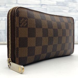 【極美品】LOUISVUITTON ルイヴィトン ダミエ エベヌ 長財布 ジッピーウォレット ラウンドファスナー ジップ メンズ レディース N60015 1円