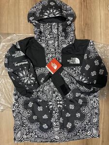 新品未使用 国内正規品 S 14aw Supreme The North Face Bandana Mountain Parka black シュプリーム 黒 バンダナ