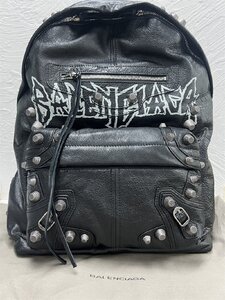 ■【美品】バレンシアガ Balenciaga ブラック の メンズ LE CAGOLE バックパック DIY METAL