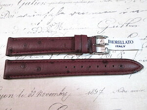 MORELLATO ITALY 16mm Burgundy オーストリッチ型押 CHAGALL*2