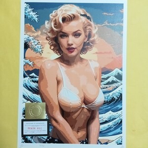 DEATH NYC 世界限定100枚 アートポスター マリリンモンロー　Marilyn　Monroe　浮世絵　波　葛飾北斎　 Banksy バンクシー 現代アート